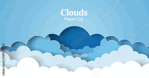 Paper Cut Style Clouds