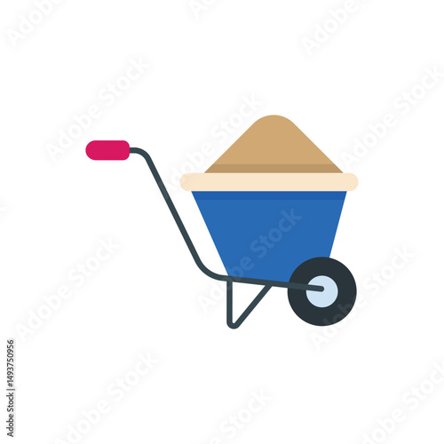 Wheelbarrow Vector icon
