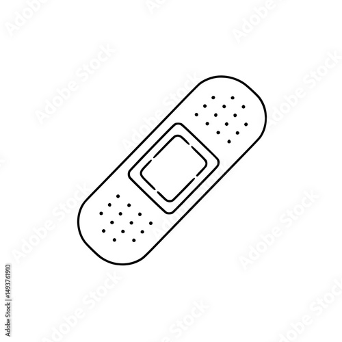 Bandage icon in thin line style for medical applications  