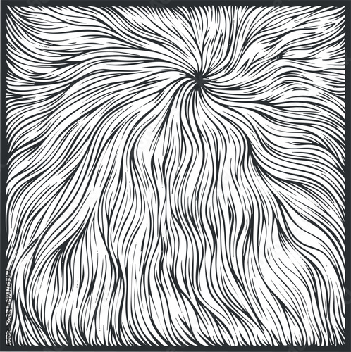 Abstract black and white swirling line pattern creating a dynamic flowing texture background