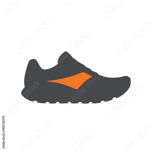 Running shoe icon illustrating physical fitness exercise routines an active healthy lifestyle