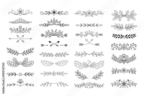 Vintage Ornamental Design Elements Set 