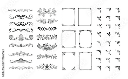 Vintage Ornamental Design Elements Set