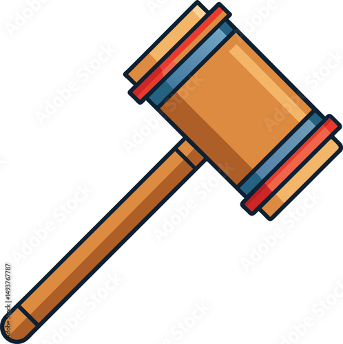 Wooden Gavel Auction Judge Law Justice Symbol