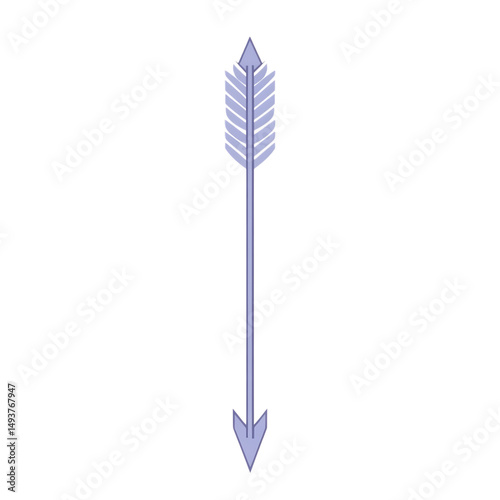 Contemporary Arrow with Minimalist Vector Lines Isolated on Transparent Background