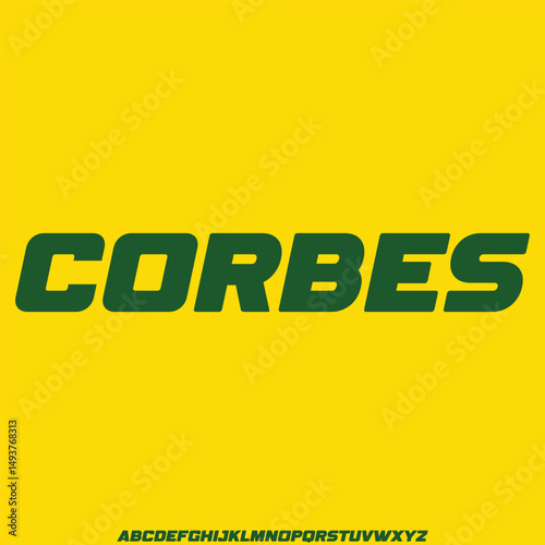 Modern slant futuristic display font vector