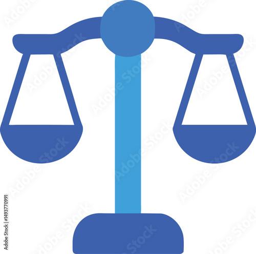 Blue Justice Scales Icon Balance Law Legal