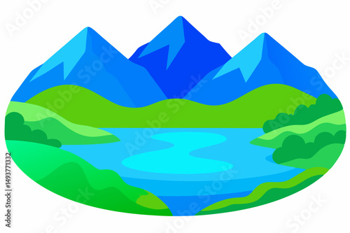 landscape with mountains