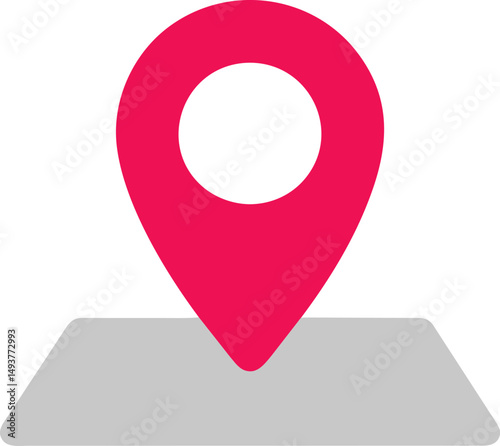 Pink Location Map Pin Icon Graphic Design