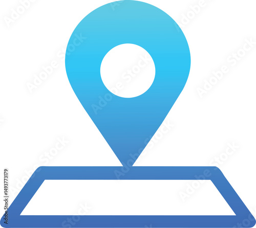 Blue Location Pin Map Icon GPS Navigation
