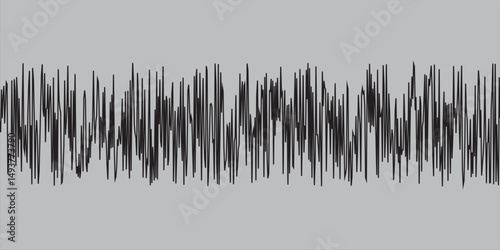 Abstract modern sound waves. Black lines on black. Audio signal shapes. Bold graphic elements.eps10