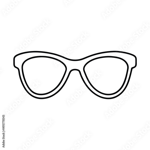 glasses on white background