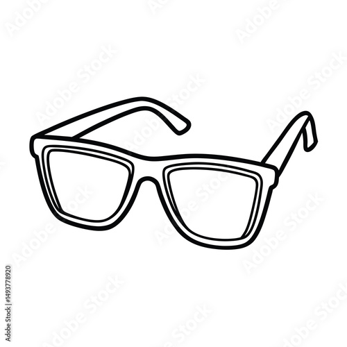 sunglasses fashion accessory line art vector