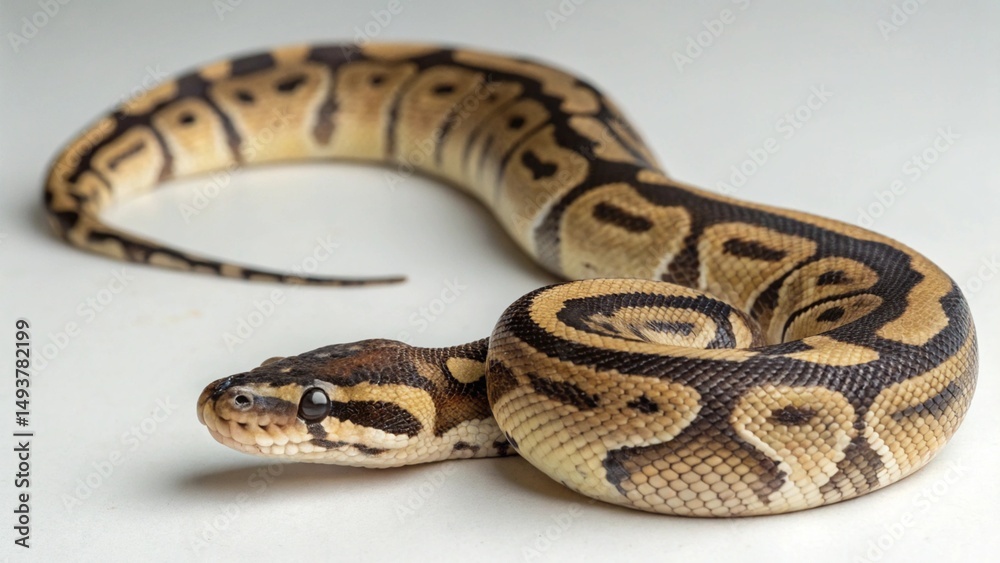 Fototapeta premium Desert Ghost Ball Python on studio background