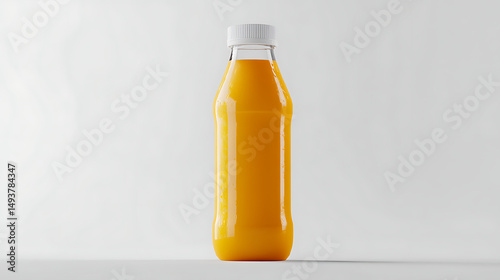 
Refreshing Drink in Plastic Bottle with Label Icon