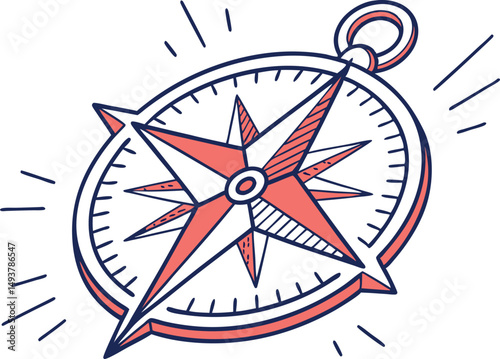 compass rose and compass