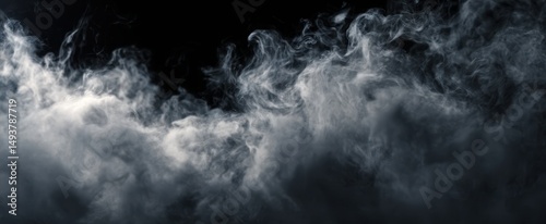 The Ethereal Dance of Smoke Against a Dark Background