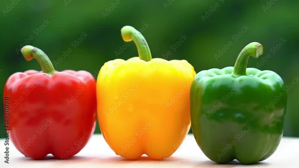 Vibrant Bell Peppers Showcase Freshness And Culinary Delight