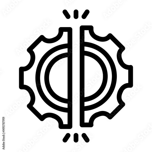 disruption line icon