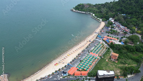 Aerial View of Kep Beach and Coastline in Southern Cambodia..