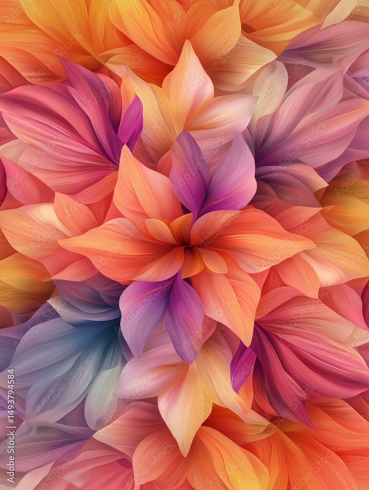 custom made wallpaper toronto digitalAbstract digital art piece that appears to be a close-up of a flower.
