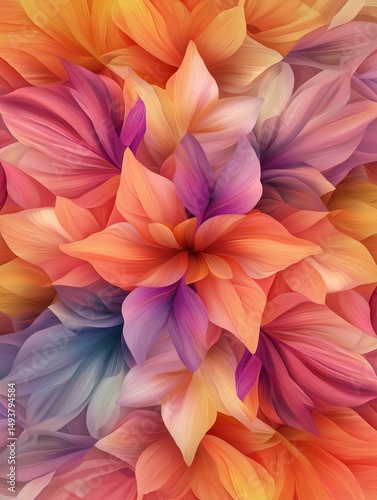 Wallpaper Mural Abstract digital art piece that appears to be a close-up of a flower. Torontodigital.ca