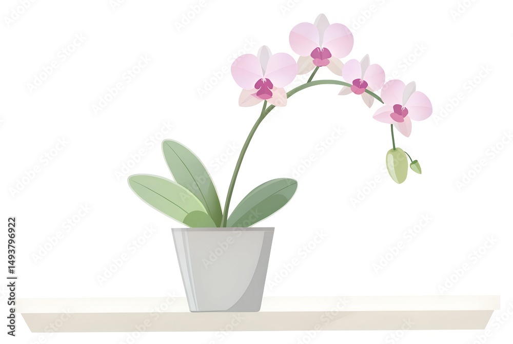 pink orchid in a pot pink orchid in a pot