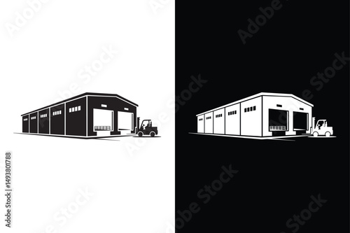 Factory icon vector on White Background ,Vector Art Illustration on white background.