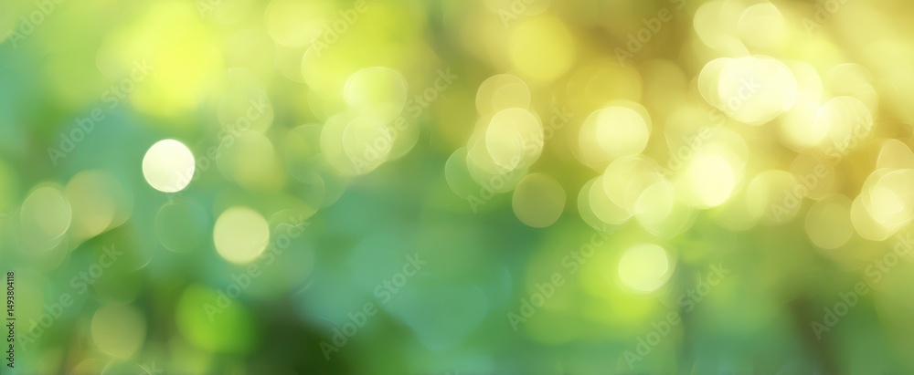 Fototapeta premium The Soft Glow of Nature's Bokeh Background in Lush Green Settings