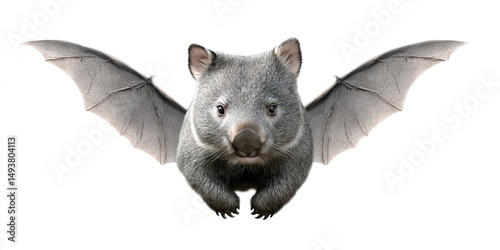 wombat with bat wings