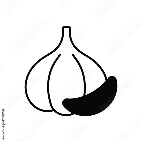 Garlic Vector icon