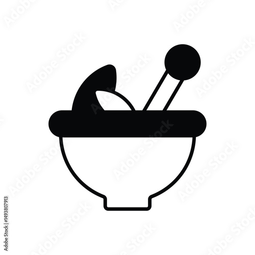 Pestel And Mortar Vector icon
