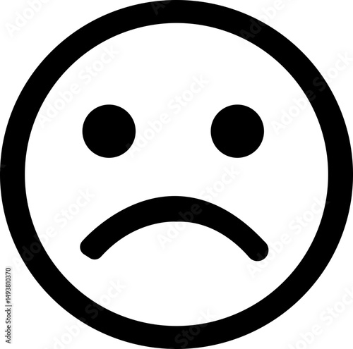 Happy and sad emoji vector icon. Face smile icon positive, negative neutral opinion vector signs symbol. Simple flat shape happy and sad emotion logotype. Vector illustration. isolated on transparent 