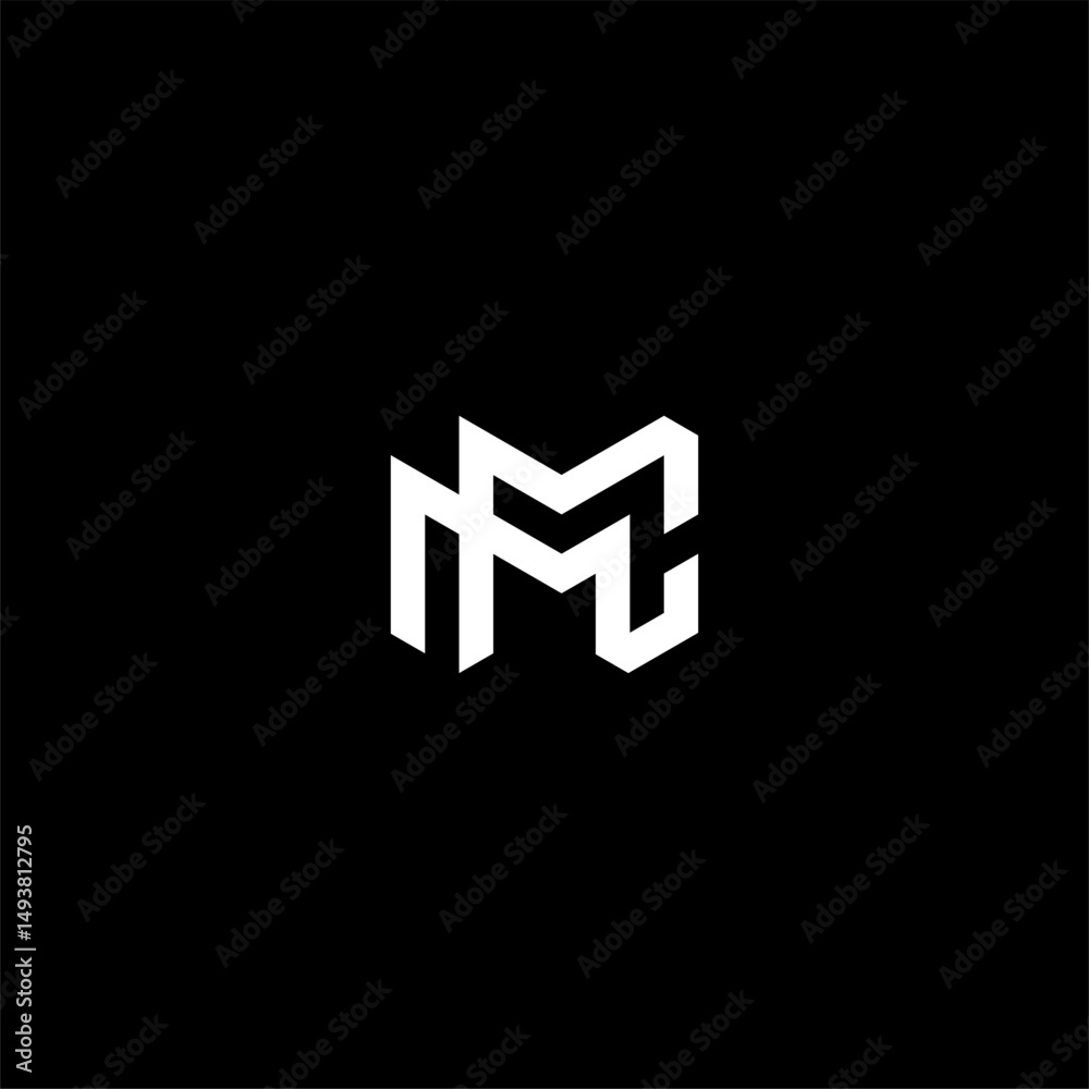 Monogram Letter MMC or MC logo concept vector icon