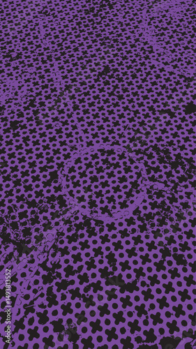 Diecut antique metal abstract pattern