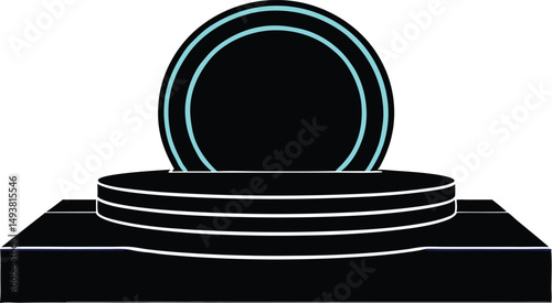 abstract background with round frame