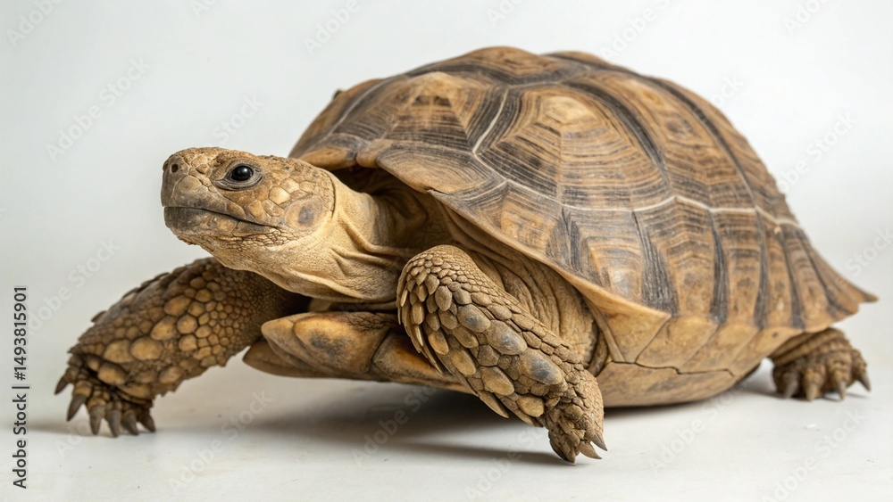 Naklejka premium Desert Tortoise on studio background