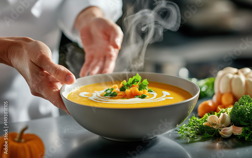 Aromatic and Creamy Pumpkin Soup, a Culinary Delight