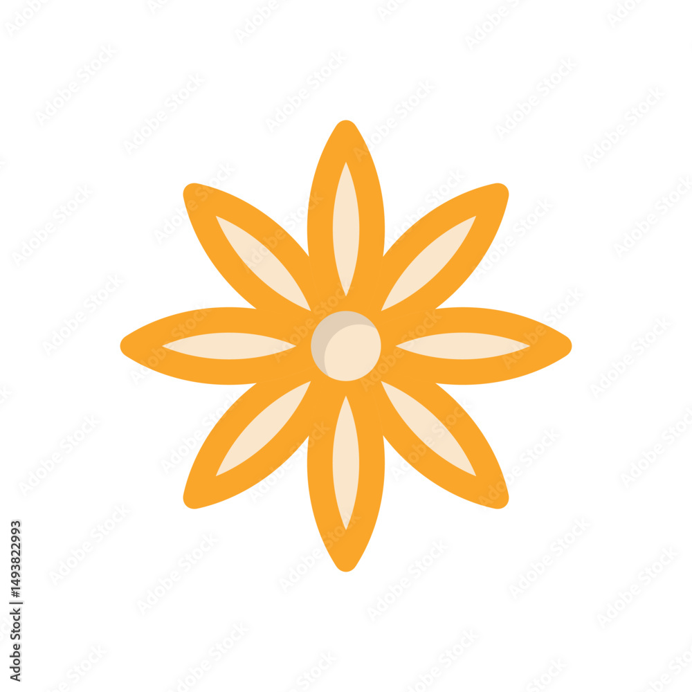 Fototapeta premium Star Anise Vector icon