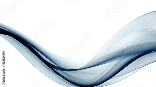 Blue waves against white