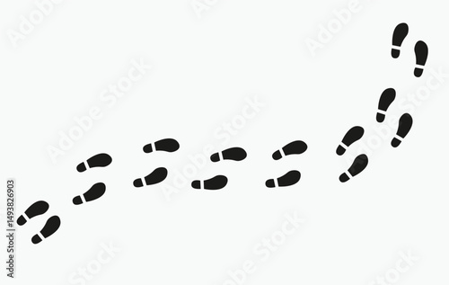 Collection different human footprints Vector Illustration. boot sole, bare feet, Baby footprint, vector icon. transparent background
