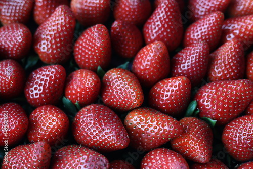 close up of fresh strawberries