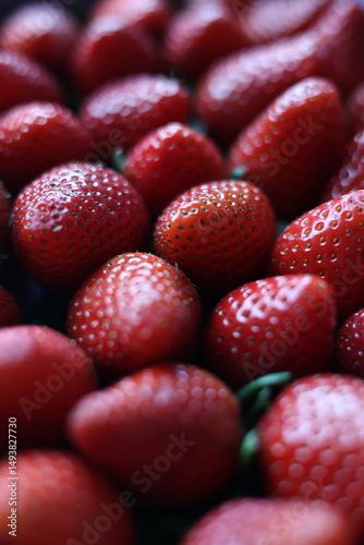 strawberries in a market