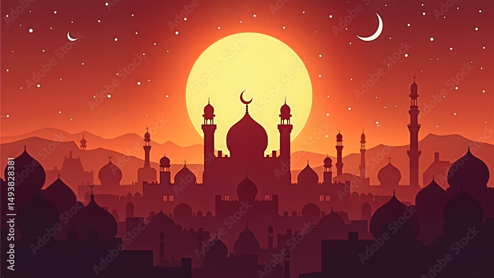 Fototapeta premium Ashura (Religious Observance) sale banner design free space in the center 