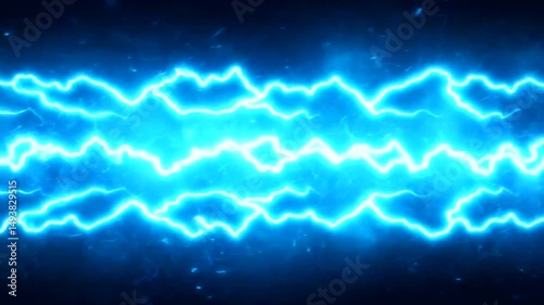 Electric Surge Glowing blue, zig-zagging electricity on a dark, sparking background