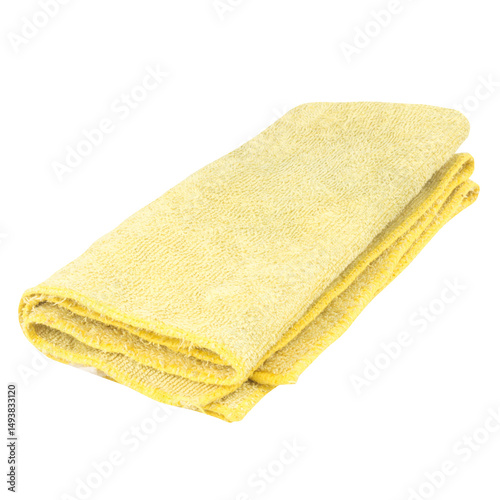 rag color yellow isolated on white background