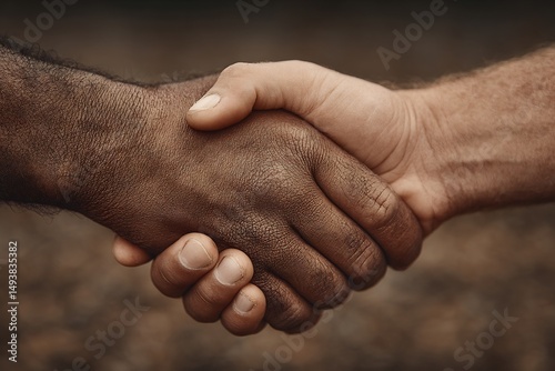 Diverse Hands Shaking in Agreement and Collaboration