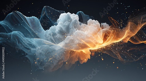 Abstract Light and Shadow Flowing Background