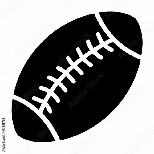 american football isolated on white