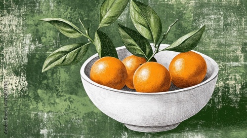 Still Life of Oranges in a Bowl